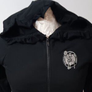 Boston Celtics Juniors Zip Up Ruffle Hoodie